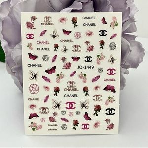 Luxury Designer Logo Fingernail Art Stickers